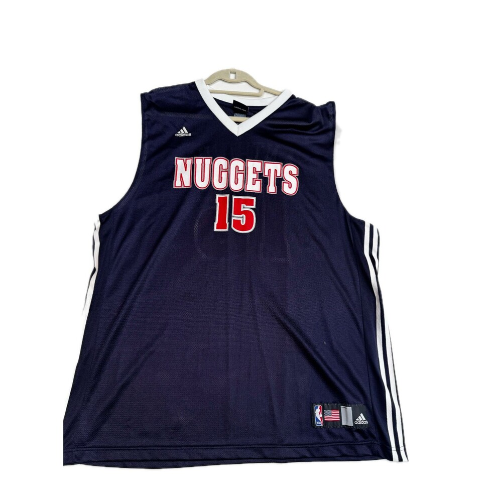 Denver Nuggets Carmelo Anthony #15 Navy Blue Jersey Mens Size XL Adidas Navy Red